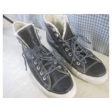 (CSB) Pair of Black Leather Convers...