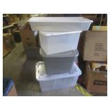 (G-1) 4 Assorted Totes with Lids...