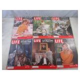 (FS) 6 Vintage 1957 Life Magazines...