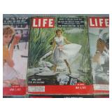 (FS) 6 Vintage 1957 Life Magazines...