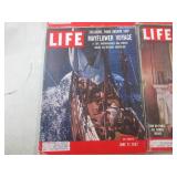(FS) 6 Vintage 1957 Life Magazines...