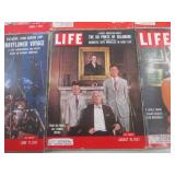 (FS) 6 Vintage 1957 Life Magazines...