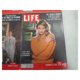 (FS) 6 Vintage 1957 Life Magazines...