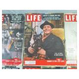 (FS) 6 Vintage 1958 Life Magazines...