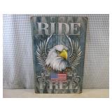 (EC1) Ride Free Metal Sign 11 1/2" ...