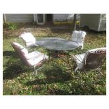(UD3) Outdoor Metal Table and 4 Cha...