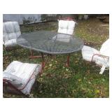 (UD3) Outdoor Metal Table and 4 Cha...