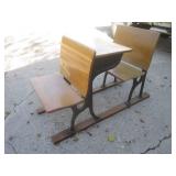 (UD3) Vintage 2-Seat School Desk...