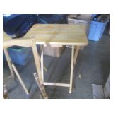 (BR2) 2 Wood TV Trays with Stand...
