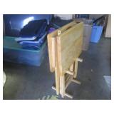 (BR2) 2 Wood TV Trays with Stand...