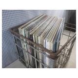 (F-1) Vintage Metal Milk Crate With...