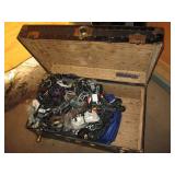 Vintage storage trunk full of assor...
