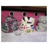 Variety of vintage cookie jars and ...