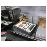 GE toaster oven, Toshiba DVD player...