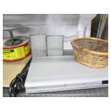 GE toaster oven, Toshiba DVD player...