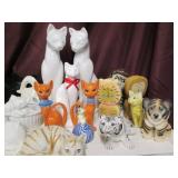 Tons of cat themed nik naks with mi...