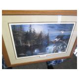 "Reflections" framed and double mat...