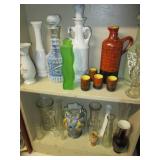 Vintage decanters, vases and musc h...