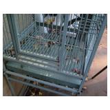 Large Metal birdcage on wheels...