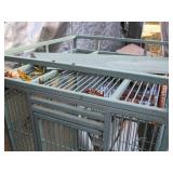 Large Metal birdcage on wheels...