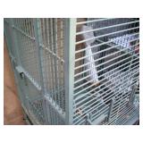 Large Metal birdcage on wheels...