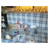 Huge lot of vintage Hobnail glasswa...