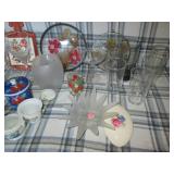 Huge lot of vintage Hobnail glasswa...