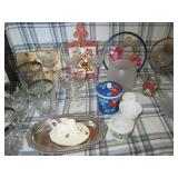 Huge lot of vintage Hobnail glasswa...