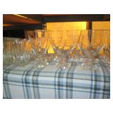 Huge lot of vintage Hobnail glasswa...