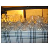 Huge lot of vintage Hobnail glasswa...