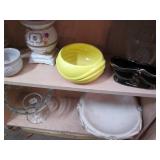 Variety of fragile vintage ceramic ...