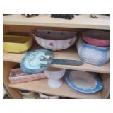 Variety of fragile vintage ceramic ...