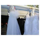 White sleeveless Wedding dress with...