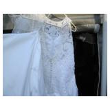 White sleeveless Wedding dress with...