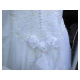 White sleeveless Wedding dress with...
