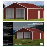 Double Garage Metal shed 23FT(W)x22(L)x13(H) K2223G