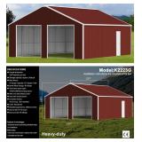 Double Garage Metal shed 23FT(W)x22(L)x13(H) K2223G