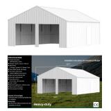 Double Garage Metal shed 23FT(W)x22(L)x13(H)  K2223