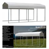 UNUSED 2025 STELL CARPORT 11FT(W)x20FT(L)x9FT(H) height: 110" Side-wall height:94" K1119