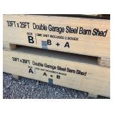 Double Garage Steel Barn 25FT(W)x 33FT(L)x 14FT(H)  K3325