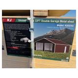 Double Garage Metal shed 23FT(W)x22(L)x13(H) K2223G