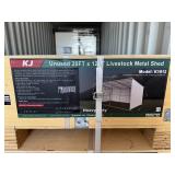 Livestock Metal Shed 11FT tall in front; 9FT tall in back; 20ft long,12ft wide K1912