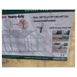 Chicken Coop Galvanized & Portable 20FT(L)x10FT(W)x8FT(H) K2010