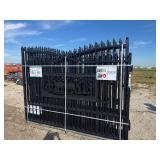 7FT by 20FT Metal Farm Driveway Gate Galvanized + Powder Coating (One Set) K0720
