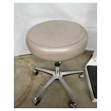 MediChoice Dental Clinic Stool Chair and Detecto Mechanical Weighing Scale - Stool Has Cracks On Seat! Scale Works Fine!