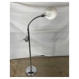 Retro Cool Chrome Adjustable Gooseneck Floor Lamp Exam Light - In Great Condition!