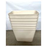 MSRP $350 Lot of 7 Mar-Bal Plastic Fire-Resistant 27 Quart Trash Cans - Great Condition!