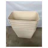 MSRP $350 Lot of 7 Mar-Bal Plastic Fire-Resistant 27 Quart Trash Cans - Great Condition!