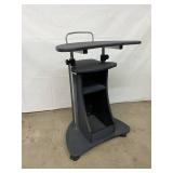 Sit-To-Stand Rolling Laptop Cart Standing Desk with Storage - Great Condition!