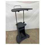 Sit-To-Stand Rolling Laptop Cart Standing Desk with Storage - Great Condition!